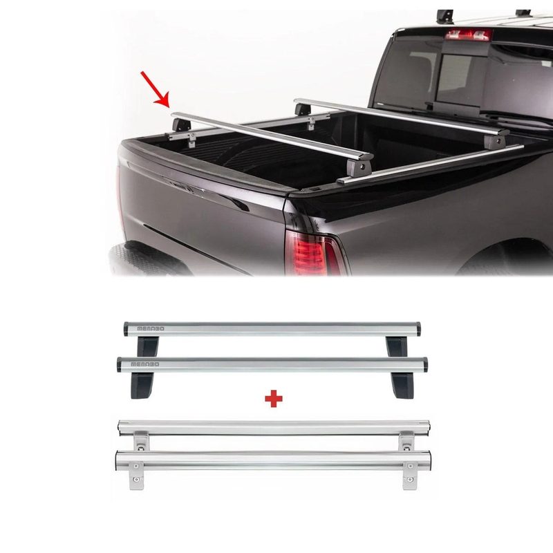 2009-2026 RAM 1500 2500 3500 Truck Bed Rack System Alu Pick Up Sliding Rack 4Pcs