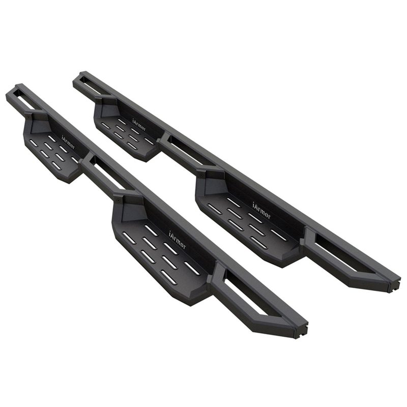 APS Black Square Tube Drop Style Nerf Bars IA06NAG6B