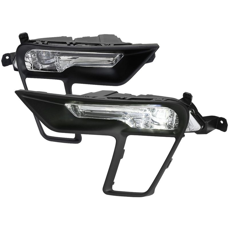 2018-2019 Ford Explorer LED Fog Lights Kit Chrome Housing/Clear Lens