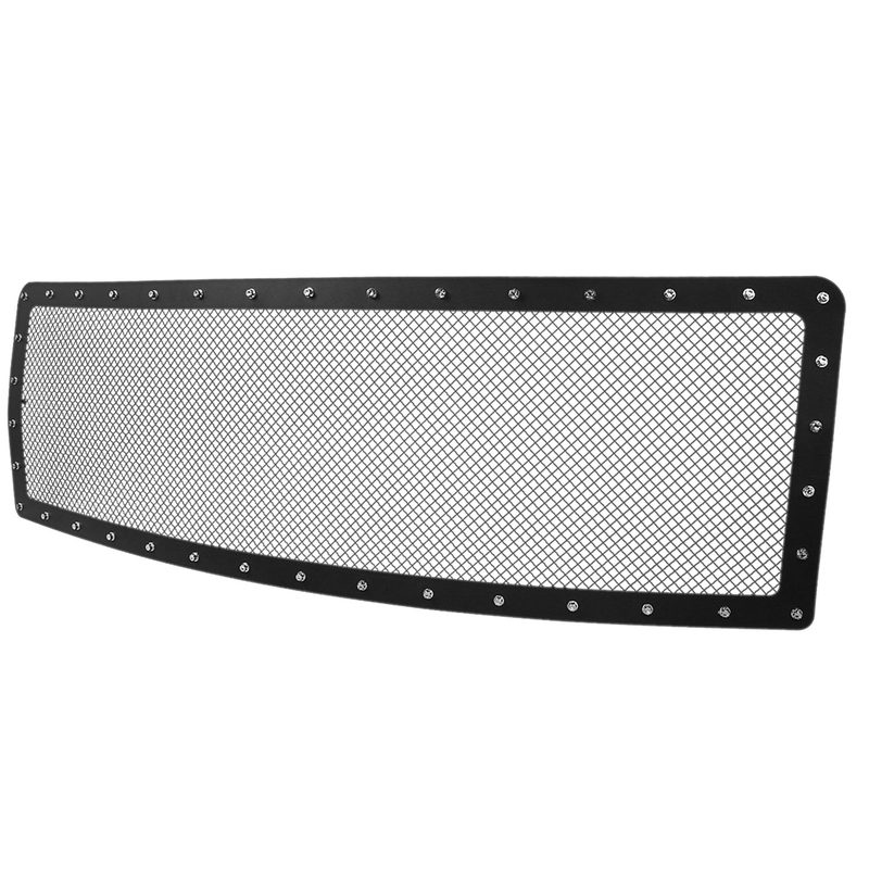 2009-2012 Ford F-150 Rivet Style Black S.Steel Mesh Grille Center Insert