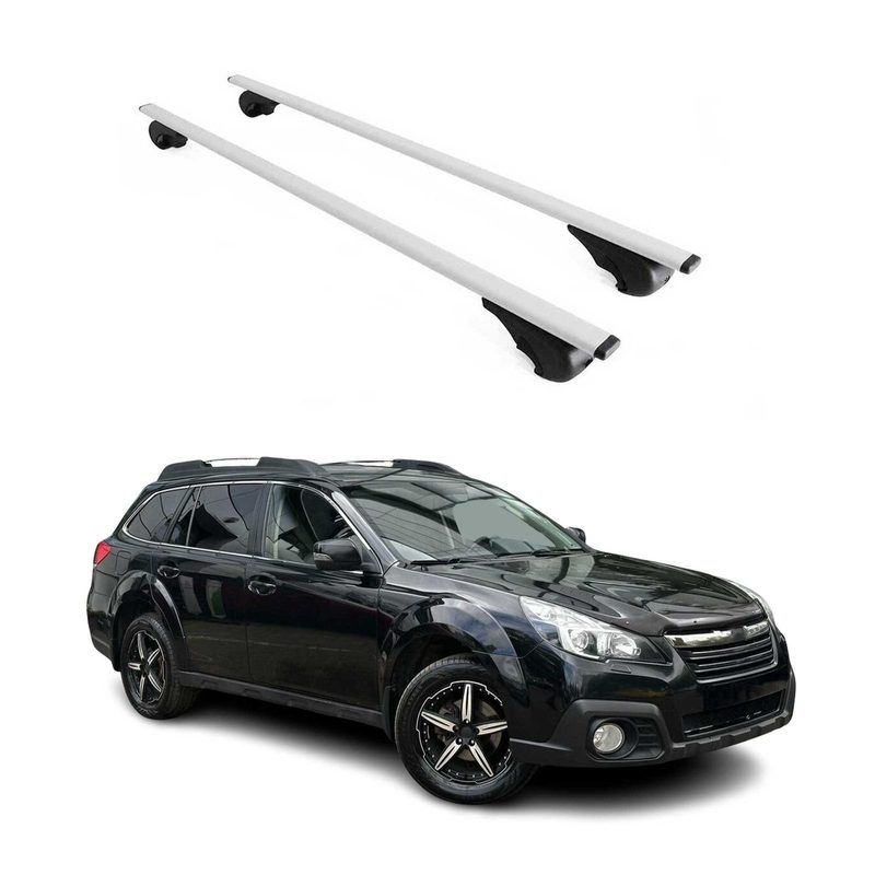2010-2014 Subaru Outback Roof Rack Cross Bars Silver