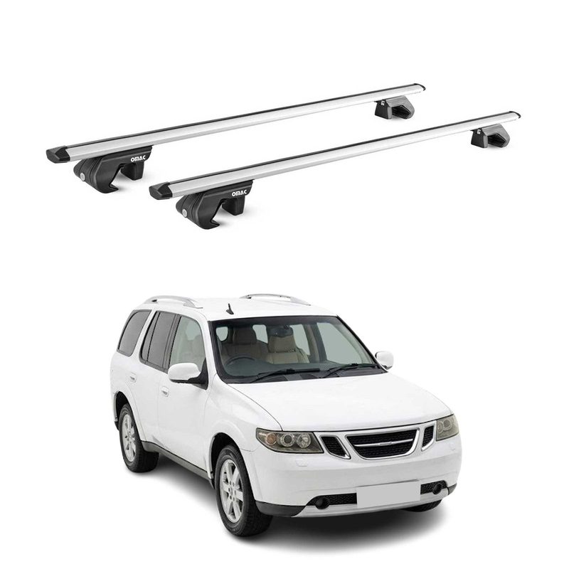 Roof Rack Cross Bars Luggage Carrier for Saab 9‑7X 2005-2009 Alu Grey 2Pcs