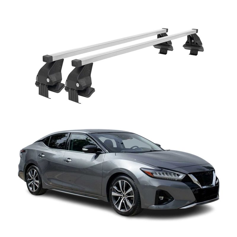 Top Roof Racks Cross Bars for Nissan Maxima 8.gen 2016-2023 Steel Gray 2x