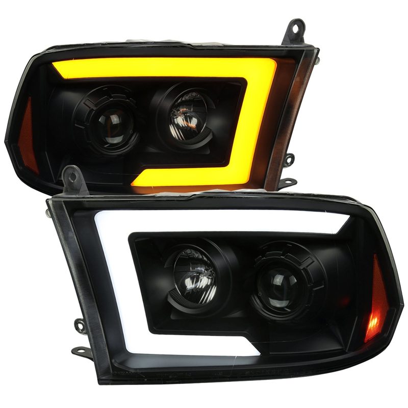 2009-2018 Dodge RAM 1500 / RAM 2500 3500 LED C-Bar Headlights Smoke