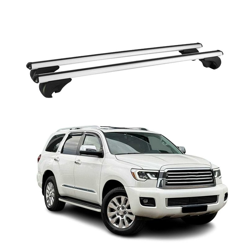 2008-2022 Toyota Sequoia Roof Rack Cross Bars Silver