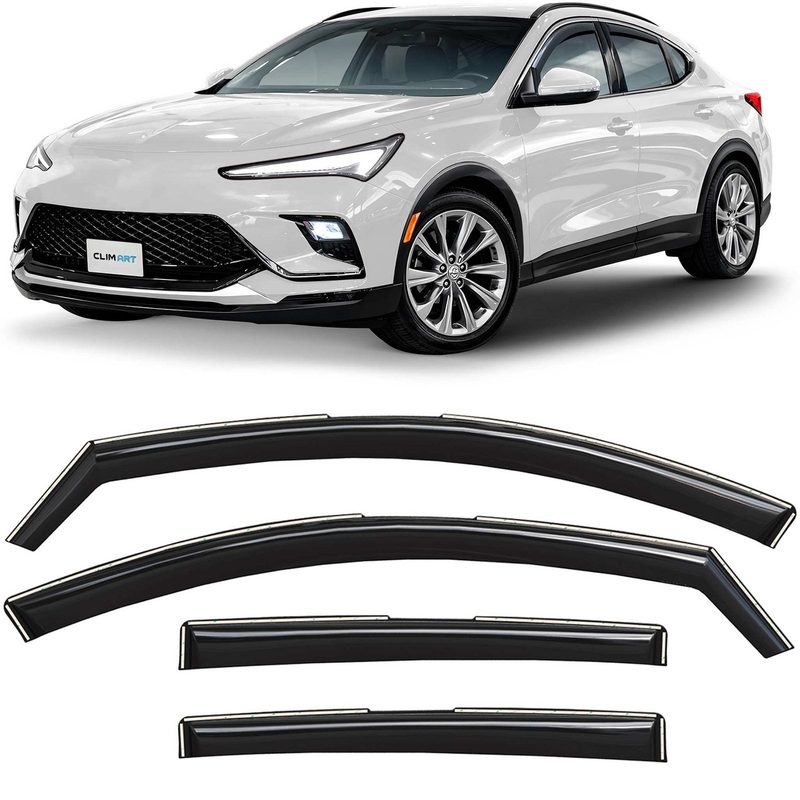 Clim Art Wind Deflectors for Buick Envista 2024-2026 In-channel Dark Smoke 4Pcs
