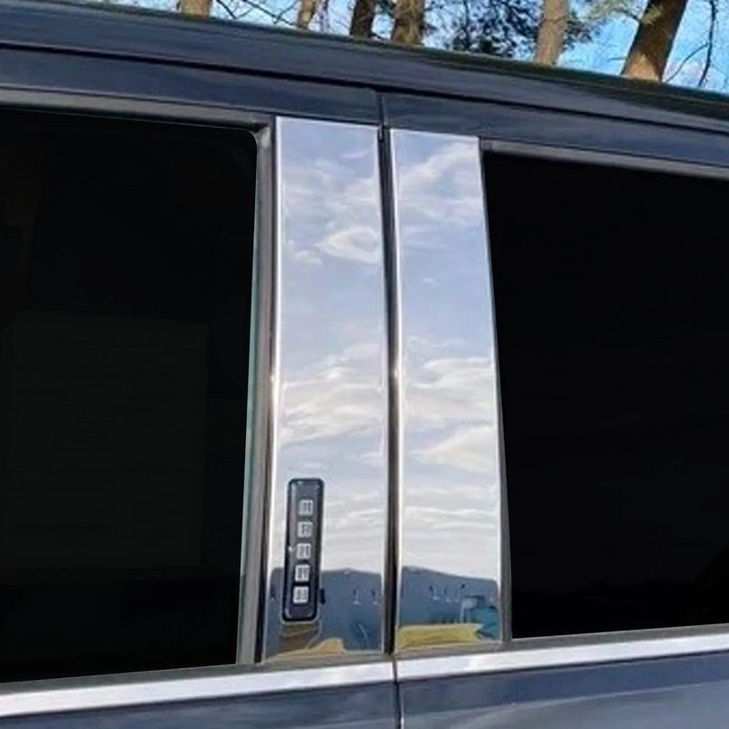 2021-2025 Ford F-150 Stainless Steel Pillar Trim 4 Pcs