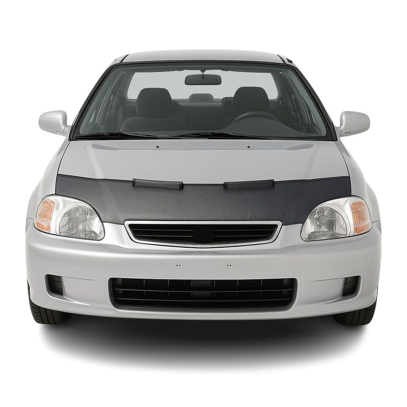 1996-2000 Honda Civic Car Bonnet Mask Hood Bra Carbon Black 1 Pc