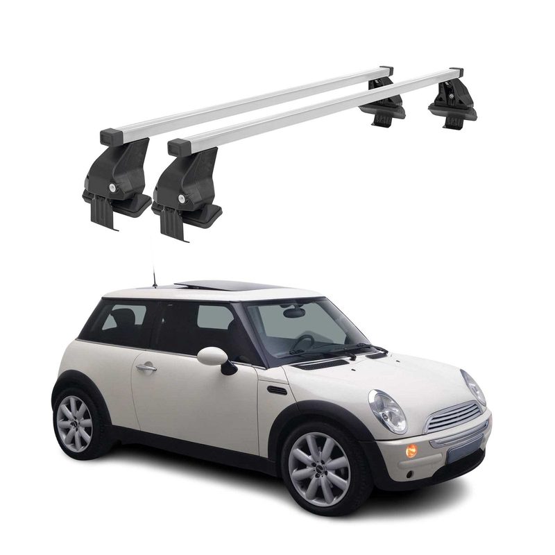 2001-2013 Mini Cooper Hatchback Roof Rack Cross Bars Silver