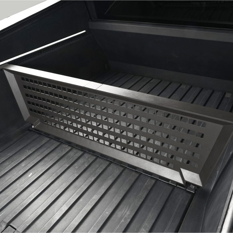 Adjustable Vault Cargo Divider Compatible with Bed Mat For Cybertruck