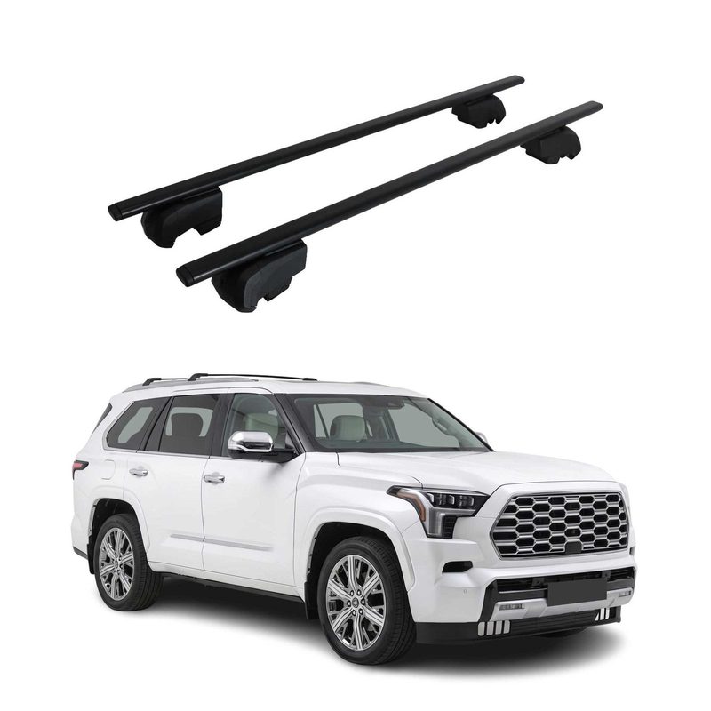 Roof Rack Luggage Carrier Cross Bars Steel for Toyota Sequoia 2023-2026 Black