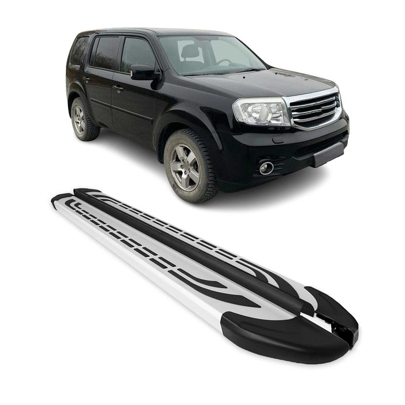 2009-2015 Honda Pilot Running Boards Side Steps Silver