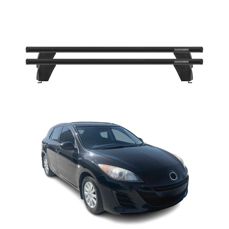 2010-2013 Mazda 3 Hatchback Roof Rack Cross Bars Black