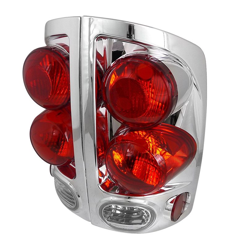 2002-2006 Dodge RAM Retro Style Tail Lights Chrome Housing/Clear Lens