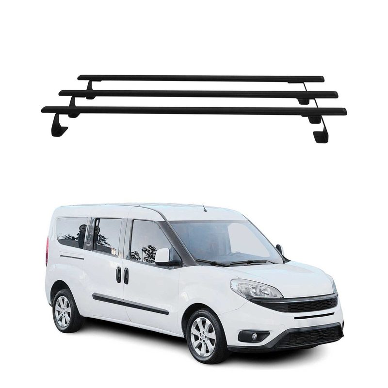 2015-2022 RAM ProMaster City Roof Rack Cross Bars Steel 3Pcs Black