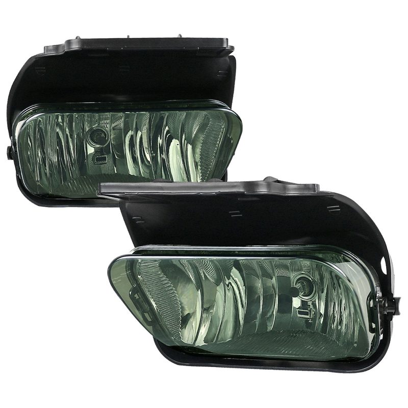 2002-2007 Chevy Silverado/Avalanche H10 Fog Lights Chrome Housing/Smoke Lens