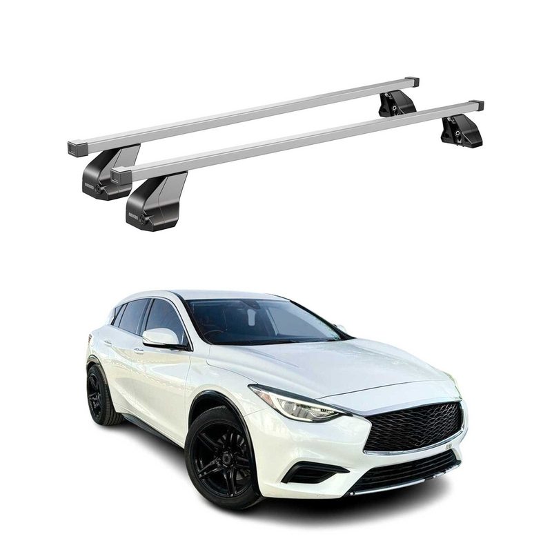 2017-2019 Infiniti Qx30 Roof Rack Cross Bars Silver