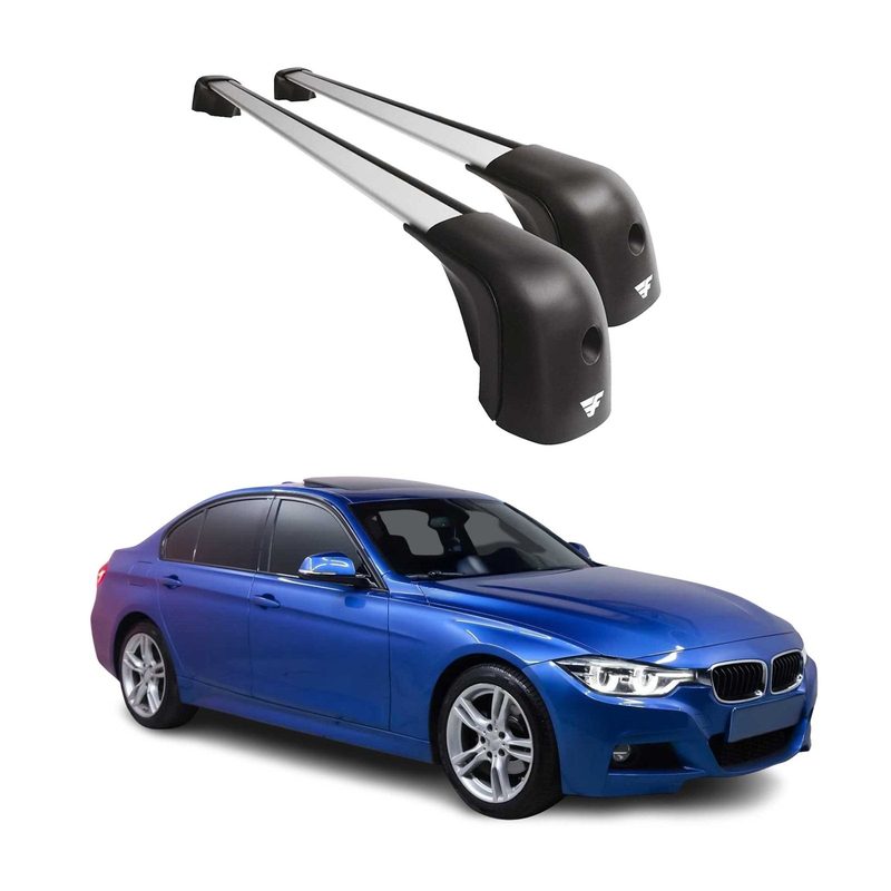 2012-2019 BMW 3 Series F30 Sedan Roof Racks Cross Bars Silver