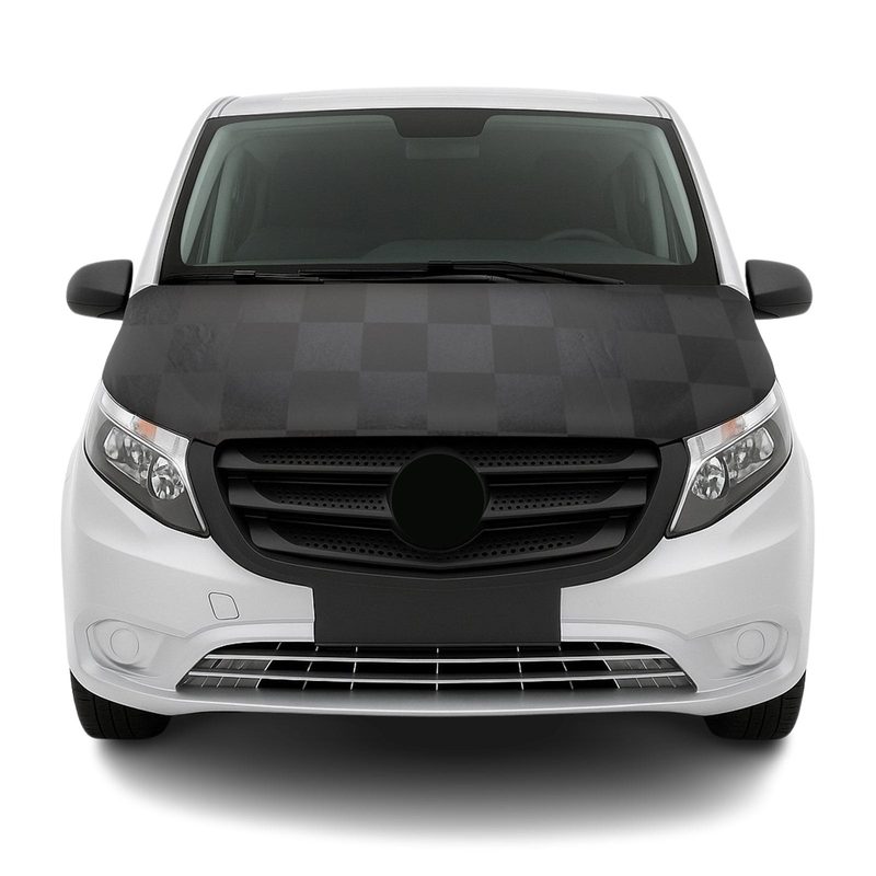 2016-2024 Mercedes Metris Car Bonnet Mask Hood Bra Chequered