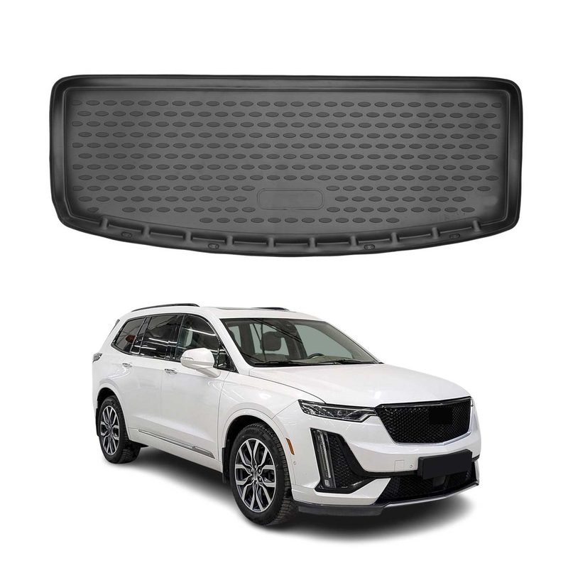 2020-2025 Cadillac XT6 Behind 3rd Row Cargo Liner Trunk Mat All Weather Behind 3rd Row Black
