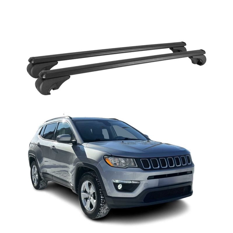 2017-2026 Jeep Compass Roof Rack Cross Bars Black