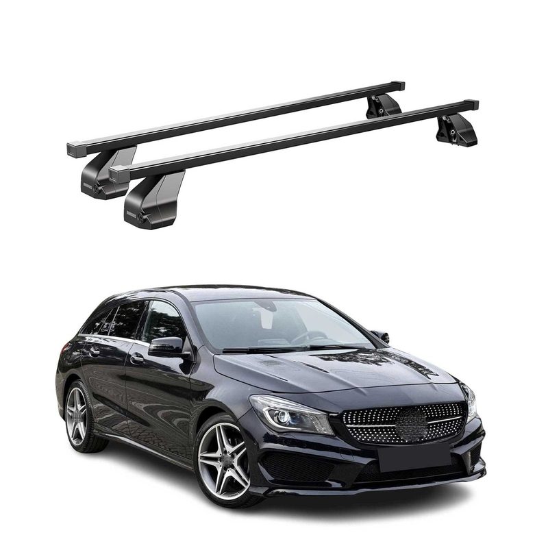 2015-2019 Mercedes CLA Shooting Brake X117 Roof Rack Cross Bars Black