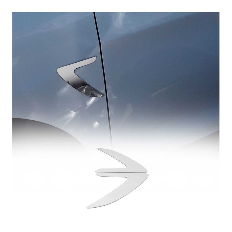 BMW Side Door Molding Trim Decorative Stainless Steel Silver 2 Pcs