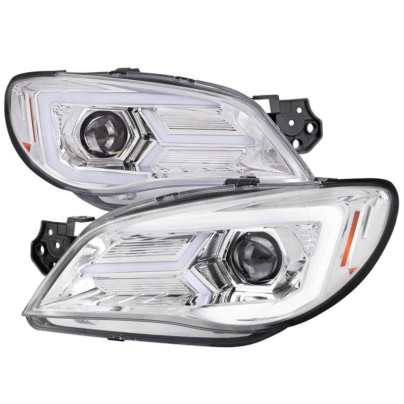 2006-2007 Subaru Impreza WRX STI LED Bar Signal Projector Headlights Chrome