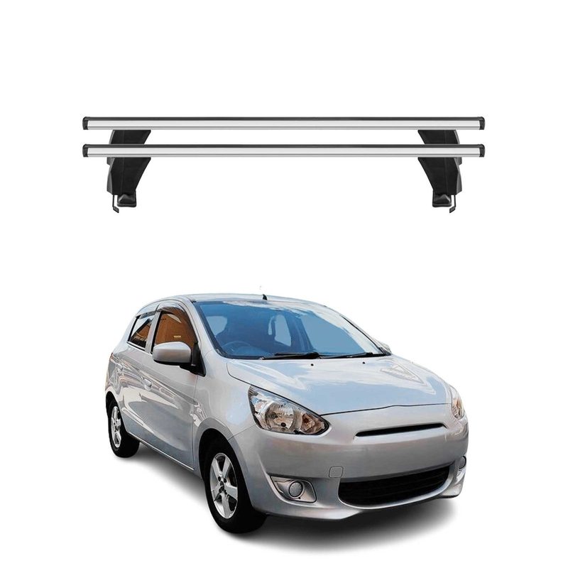2014-2024 Mitsubishi Mirage Roof Rack Cross Bars Silver