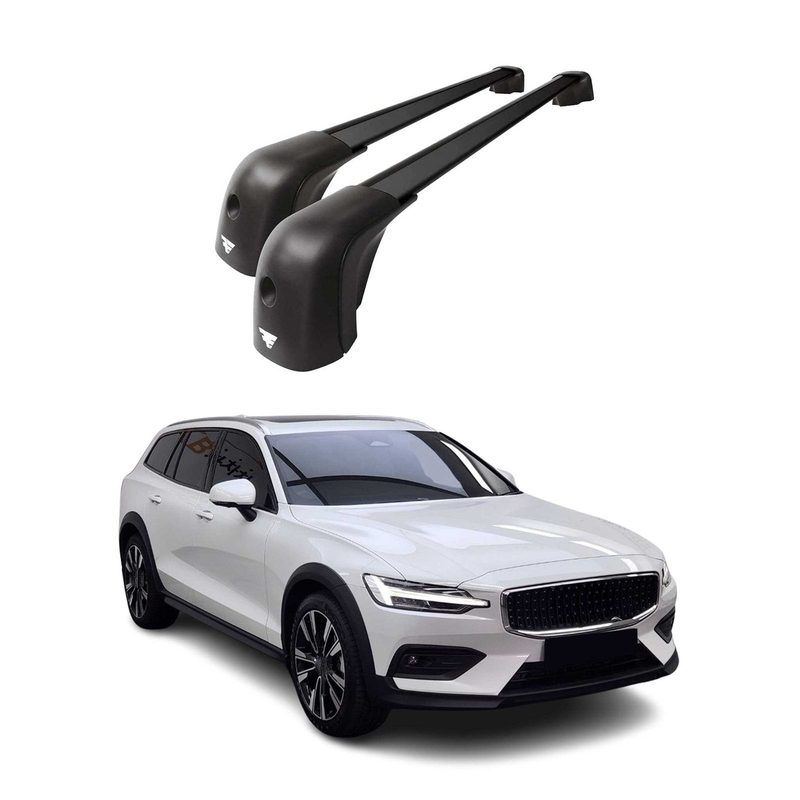2015-2026 Volvo V60 Cross Country Roof Racks Cross Bars Black