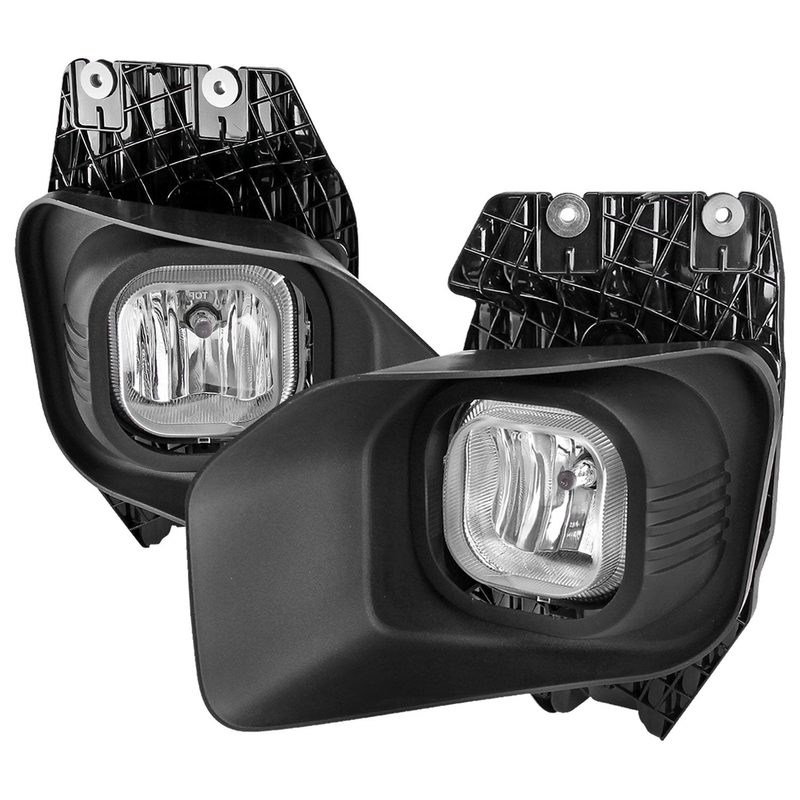 2011-2016 Ford F-250/F-350/F-450/F-550 12V/42W H10 Fog Lights Kit Chrome/Clear
