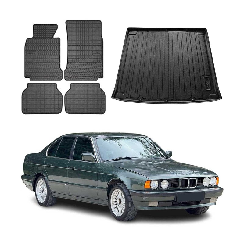 1999-2003 BMW 5 Series E39 Wagon Floor Mats & Cargo Liner Full Set All Weather
