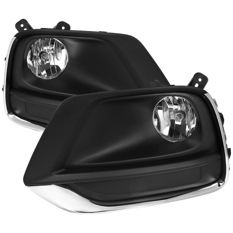 2017-2019 Chevrolet Trax PS24W Fog Lights Kit Chrome Housing/Clear Lens