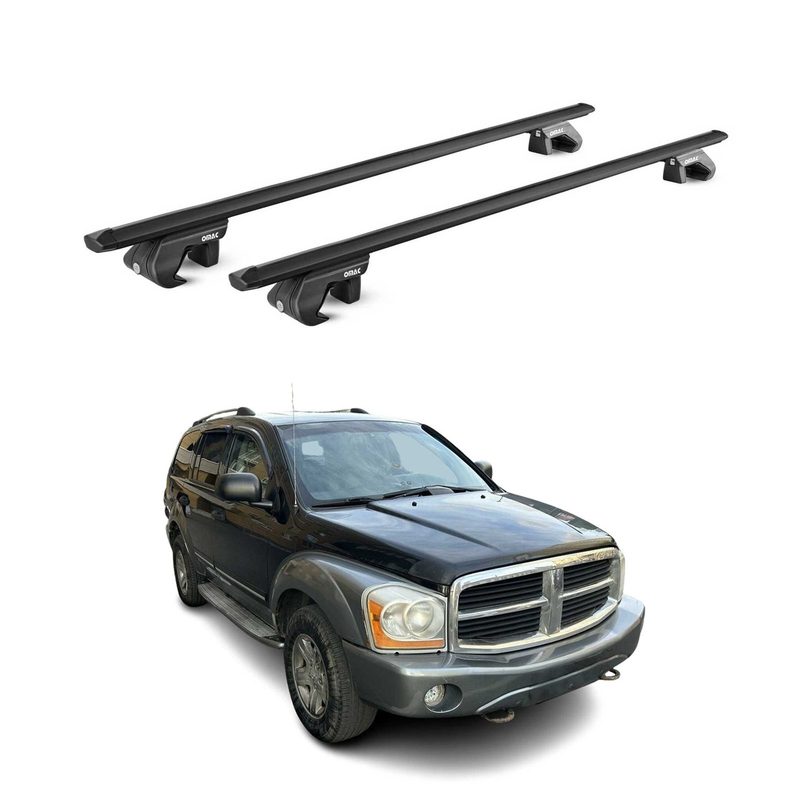 2007-2009 Dodge Durango Roof Rack Cross Bars Black Luggage Carrier 2 Pcs