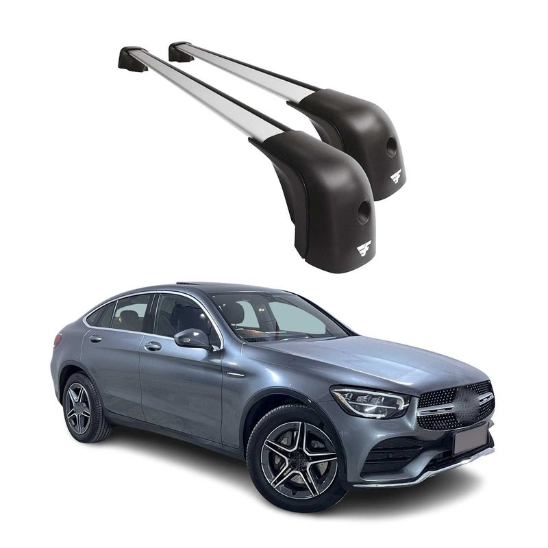 2016-2019 Mercedes GLC Class Coupe C253 Roof Racks Cross Bars Silver