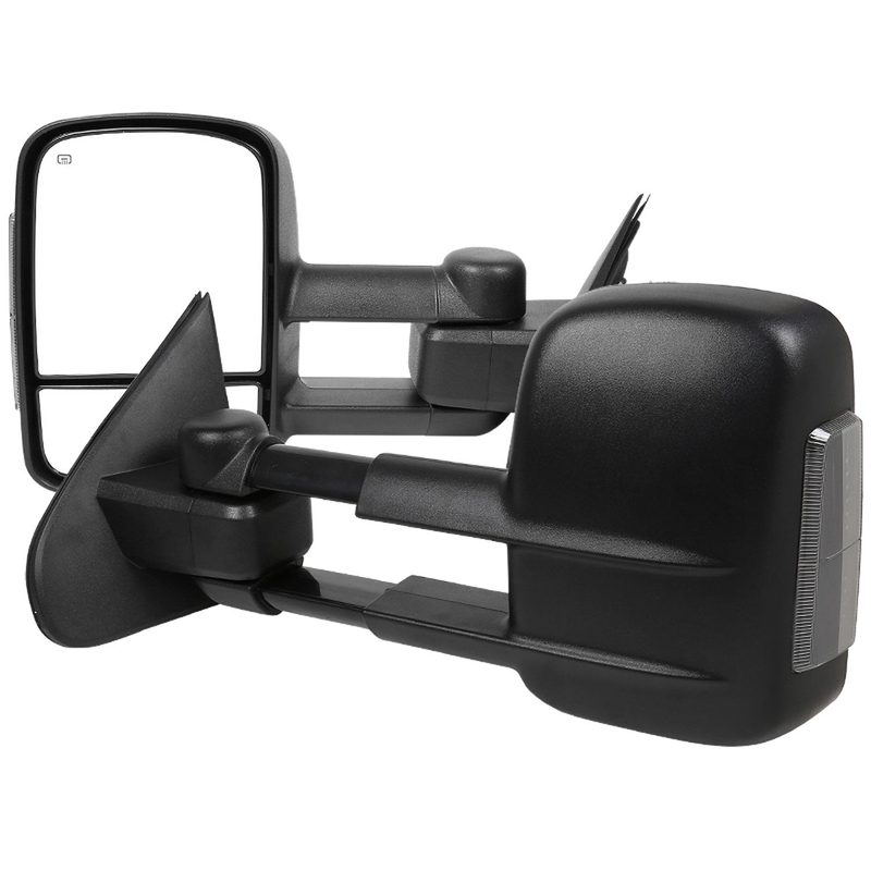 2014-2018 Chevy Silverado/GMC Sierra Heated Manual Towing Mirrors Smoke