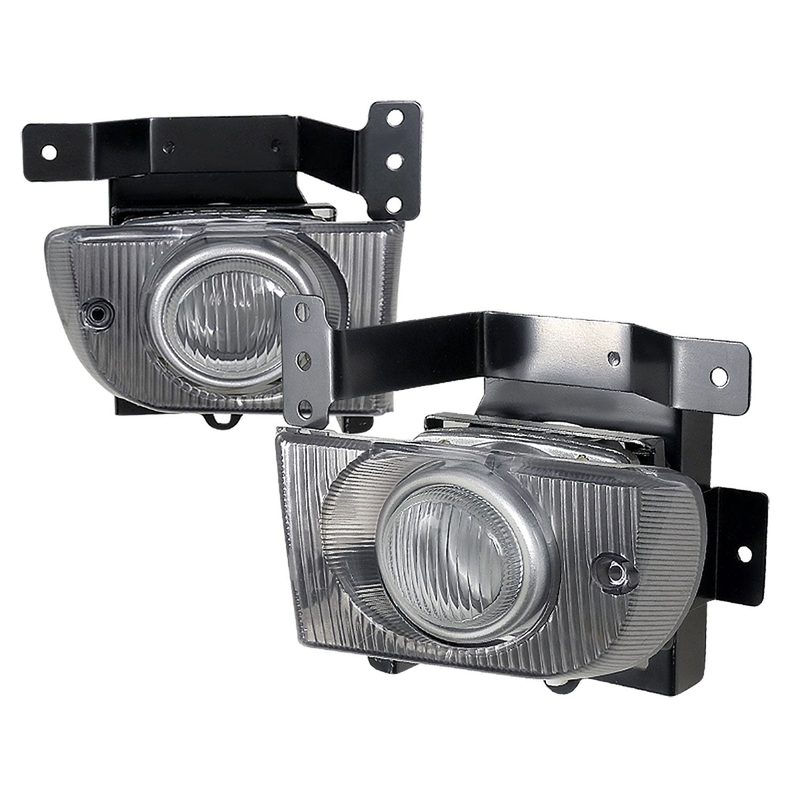 1992-1995 Honda Civic Sedan H3 Fog Lights Kit Switch & Wiring Harness Chrome