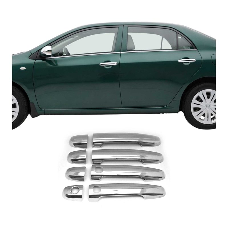 2007-2009 Lexus RX350 Door Handle Cover Protector Keyless S.Steel Chrome 8Pcs