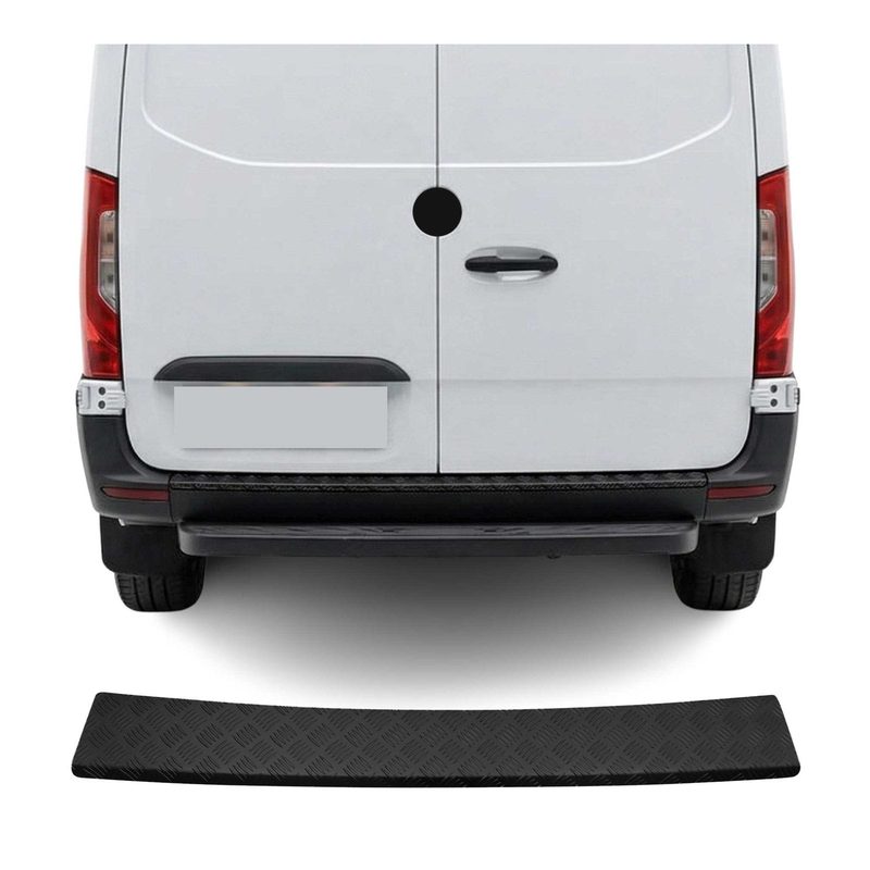 OMAC Rear Bumper Sill Cover for Ford Tourneo Custom I 2012-2023 Aluminium Black