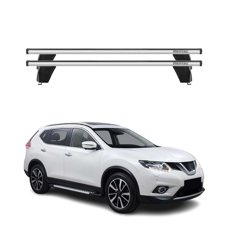 Fix Point Roof Racks Cross Bars for Nissan Rogue 2014-2017 Pre-FL Alu Gray 2x