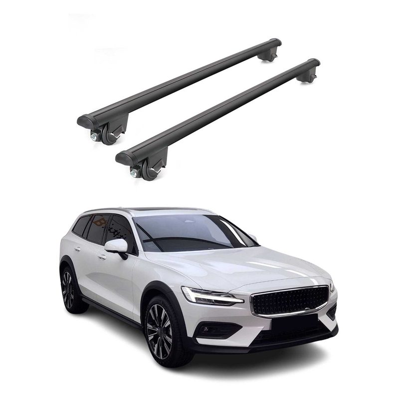 2015-2018 Volvo V60 Cross Country Roof Rack Cross Bars Black