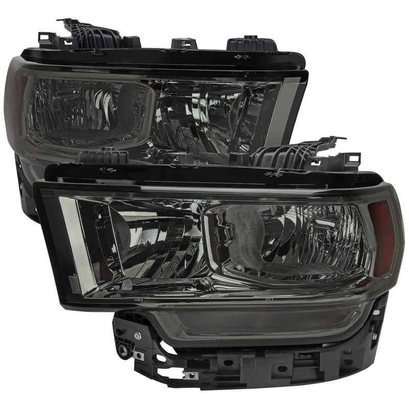 2019-2024 Dodge RAM 2500/3500/4500/5500 Factory Style Headlights Chrome/Smoke