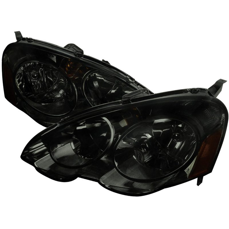2002-2004 Acura RSX Factory Style Headlights w/ Amber Reflectors Chrome/Smoke