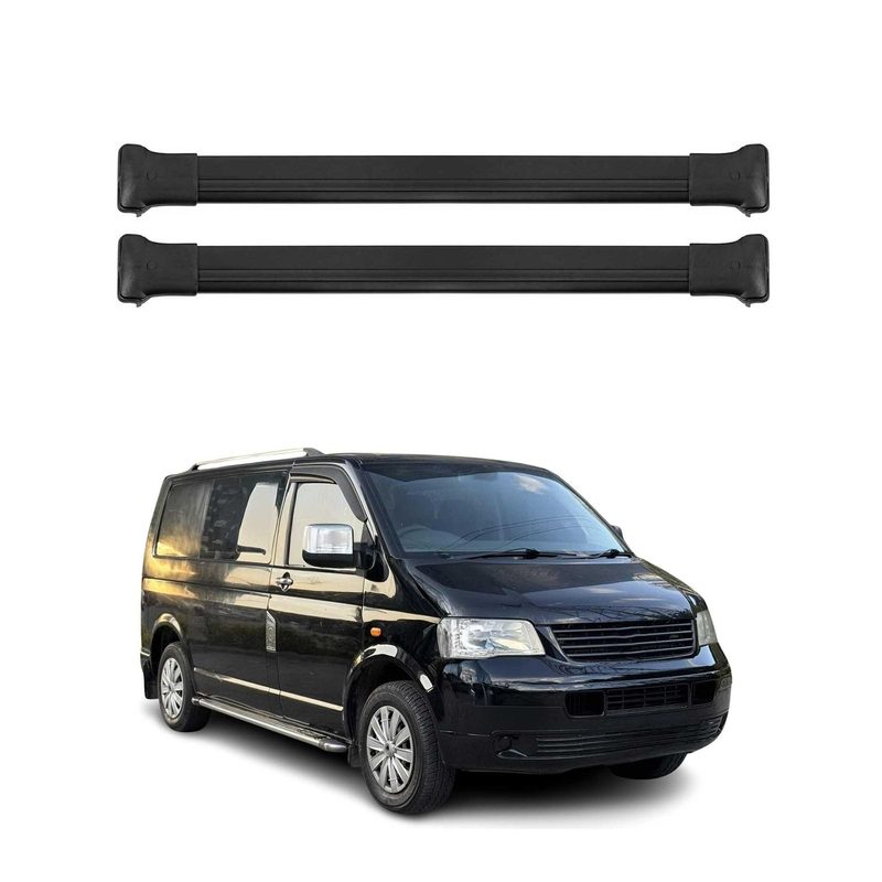 2003-2015 VW T5 Transporter Roof Rack Cross Bars Black