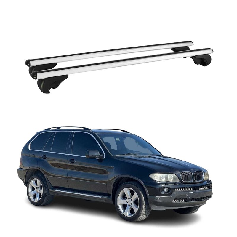 2000-2006 BMW X5 E53 Roof Rack Cross Bars Silver