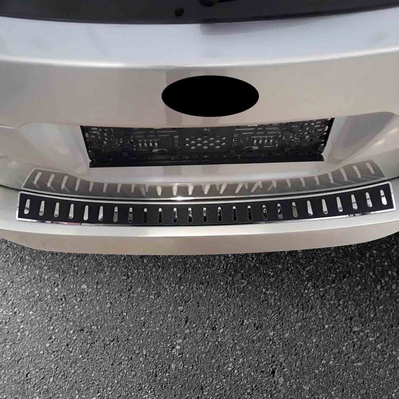 2015-2019 Subaru Outback Rear Bumper Sill Cover Guard Stainless Steel Carbon Foiled