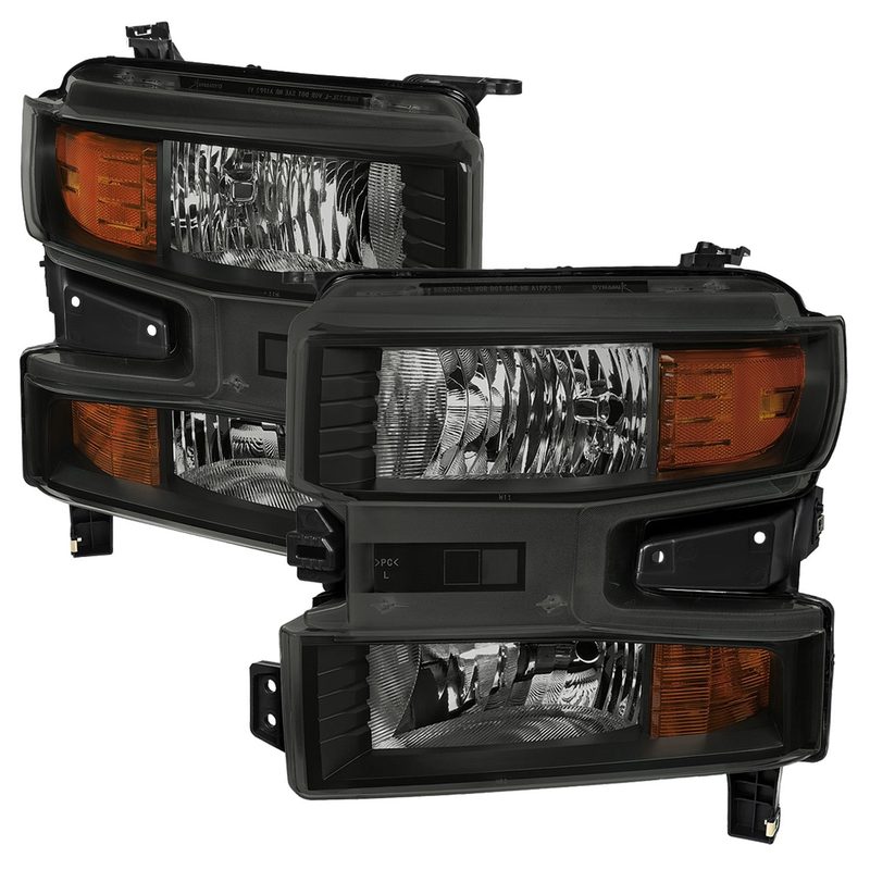 2019-2021 Chevy Silverado 1500 Factory Projector Headlight Matt Black/Smoke