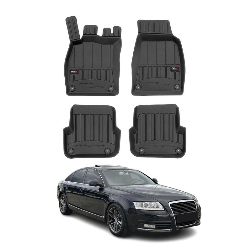 2008-2011 Audi A6 Facelift Premium Floor Mats Liners Full Set All Weather Heavy Duty