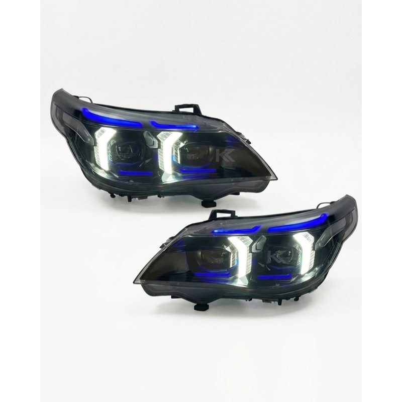 BMW 5 Series E60 Snake Eye LED Headlight Assembly with Dual-Color DRL 2003 - 2010