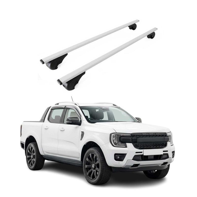 Roof Rack Cross Bars Luggage Carrier Durable for Ford Ranger 2024-2026 2x Gray